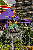 Bangkok Wat Arun - The small garden near the secondary chedi of the themple compound. 